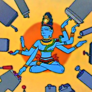 Shiva as illustrated in The Simpsons